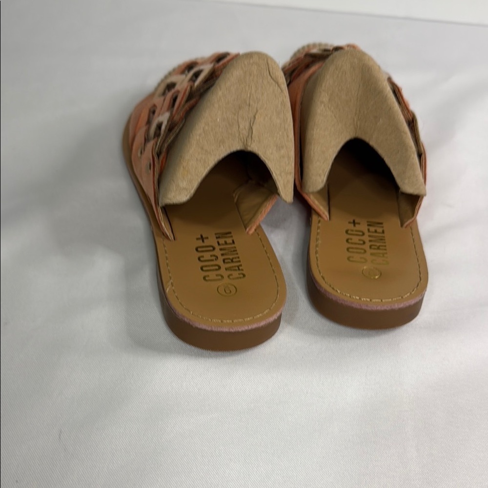 Stylish Tan and Gold Women's Sandals - Picture 5 of 7